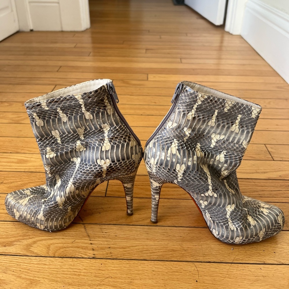 Christian Louboutin Arielle A Talon Python Boots - image 3